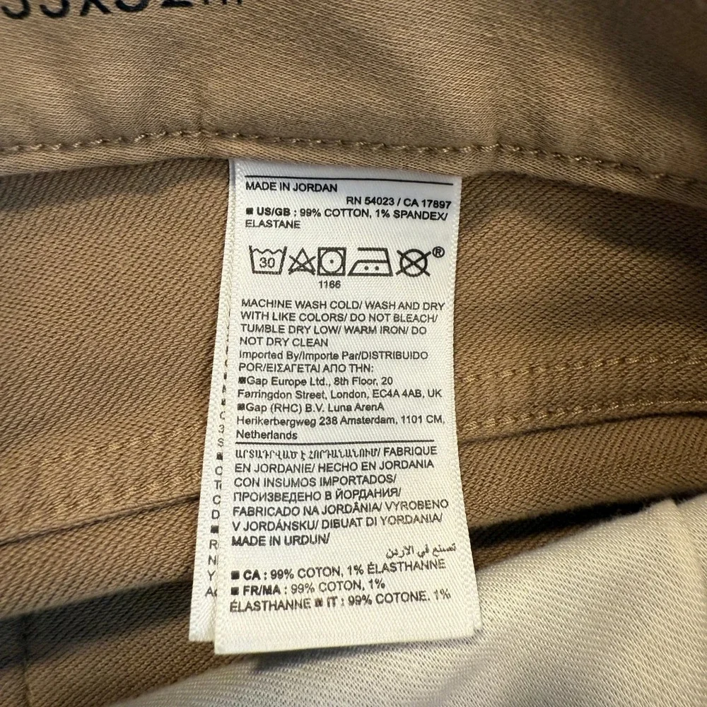 Banana Republic Traveler Slim Fit Pants Mens 33x32 Tan Khaki Chino Stretch